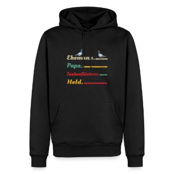 Tauben - Männer Premium Bio Hoodie - Schwarz - Vorne - Nico (187cm)