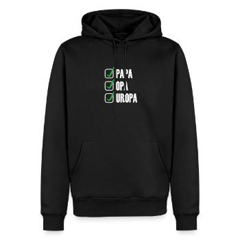 Papa Opa Uropa - Männer Premium Bio Hoodie - Schwarz - Vorne - Nico (187cm)