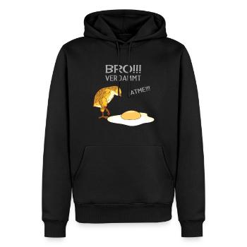 Huhn Hühner Küken - Lustige Sprüche Vegetarier - Männer Premium Bio Hoodie - Schwarz - Vorne - Nico (187cm)
