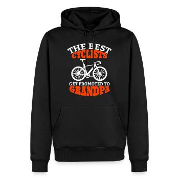 Fahrrad Opa Radeln Fahrradtour Großvater Radfahren - Sweat à capuche Premium bio Homme - noir - Devant - Nico (187cm)