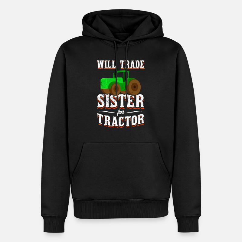 Traktor - Männer Premium Bio Hoodie - Schwarz