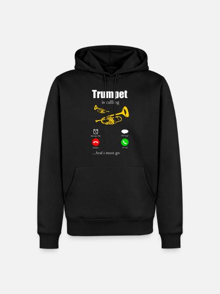Trompette - Sweat à capuche Premium bio Homme - noir