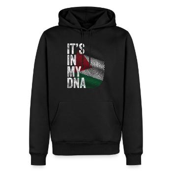Palästina DNA Fingerabdruck Palästinenser Flagge - Männer Premium Bio Hoodie - Schwarz - Vorne - Nico (187cm)