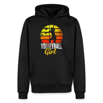 Cadeau de fille de volley-ball féminin - Sweat à capuche Premium bio Homme - noir - Devant - Nico (187cm)