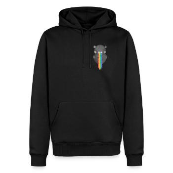 Bear Teddy Rainbow LGBT Pride Gay CSD - Men’s Premium Organic Hoodie - black - Front - Nico (187cm)