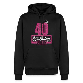40. Geburtstag 40 Jahre 40er Birthday Queen - Männer Premium Bio Hoodie - Schwarz - Vorne - Nico (187cm)