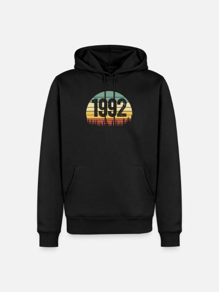 Born in 1992 - Men’s Premium Organic Hoodie - black