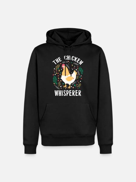 chicken - Men’s Premium Organic Hoodie - black