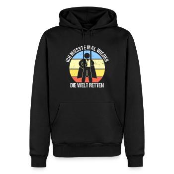 Welt Retten Superheld Armbruch Arm Gebrochen Kind - Männer Premium Bio Hoodie - Schwarz - Vorne - Nico (187cm)