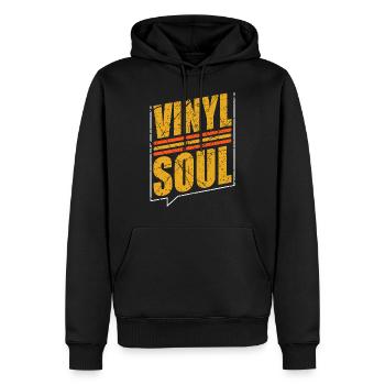 Vinyl Soul Retro Plattenspieler - Männer Premium Bio Hoodie - Schwarz - Vorne - Nico (187cm)