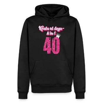40. Geburtstag 40 Jahre 40er Geburtstagskind - Männer Premium Bio Hoodie - Schwarz - Vorne - Nico (187cm)