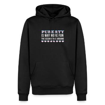 Transgender Genderqueer Trans - Männer Premium Bio Hoodie - Schwarz - Vorne - Nico (187cm)