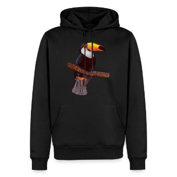 Tukan Vogel Vogelmotiv Tiergesicht Tier - Männer Premium Bio Hoodie - Schwarz - Vorne - Nico (187cm)
