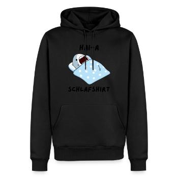 Hai Schlafshirt Nachthemd Geschenk - Männer Premium Bio Hoodie - Schwarz - Vorne - Nico (187cm)