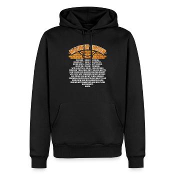 Maurer Unser - Maurer Gebet lustiger Spruch - Männer Premium Bio Hoodie - Schwarz - Vorne - Nico (187cm)