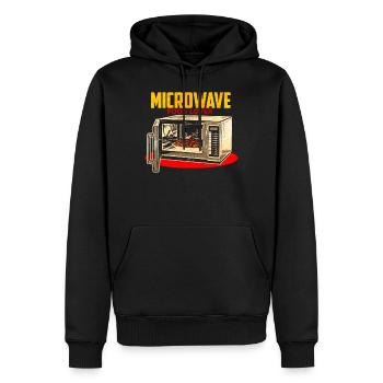 Mikrowelle Ofen Fast Food Liebhaber - Männer Premium Bio Hoodie - Schwarz - Vorne - Nico (187cm)