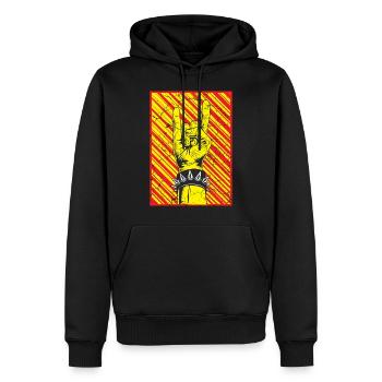Teufelshorn Punks Punk - Männer Premium Bio Hoodie - Schwarz - Vorne - Nico (187cm)