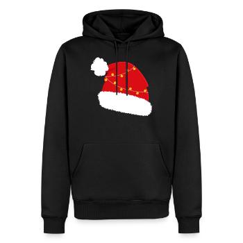 Casquette de Nicolas - Sweat à capuche Premium bio Homme - noir - Devant - Nico (187cm)