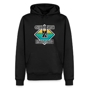 Birthday Generation X Born 1965 - 1980 - Men’s Premium Organic Hoodie - black - Front - Nico (187cm)