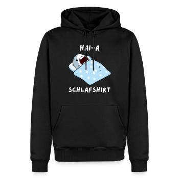 Hai Schlafshirt Nachthemd Geschenk - Männer Premium Bio Hoodie - Schwarz - Vorne - Nico (187cm)