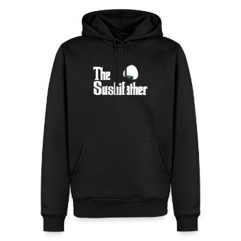 Sushi - Sweat à capuche Premium bio Homme - noir - Devant - Nico (187cm)