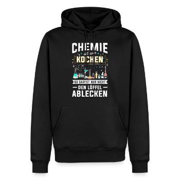 Chemie - Männer Premium Bio Hoodie - Schwarz - Vorne - Nico (187cm)