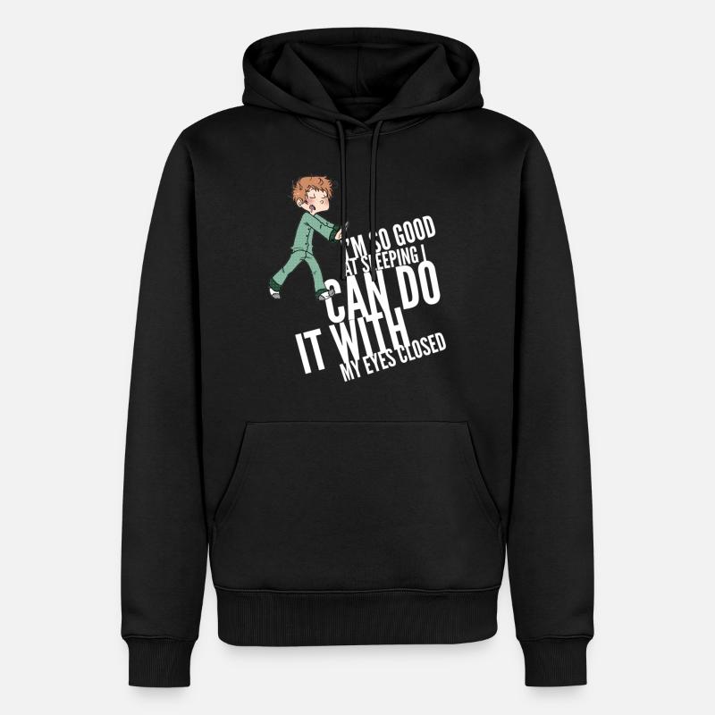 Sommeil Dormir Dormir Dormir - Sweat à capuche Premium bio Homme - noir