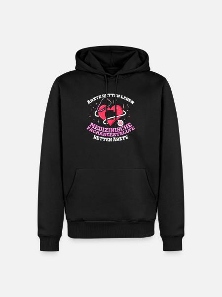 Medizinische Fachangestellte Retten Ärzte - Männer Premium Bio Hoodie - Schwarz