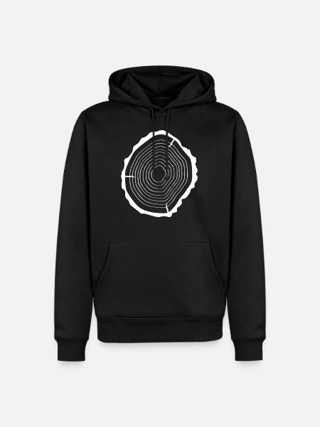 Tree Wood - Men’s Premium Organic Hoodie - black