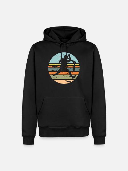 Tretroller - Männer Premium Bio Hoodie - Schwarz