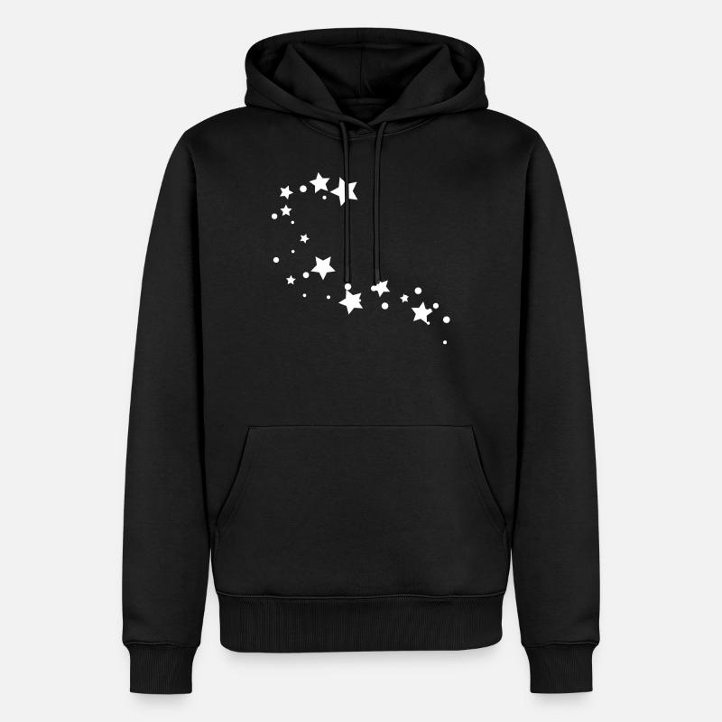 Étoiles - Sweat à capuche Premium bio Homme - noir