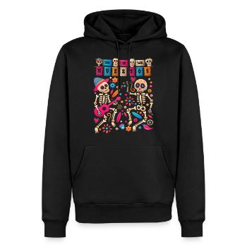 Dia De los Muertos Day of the Dead Mexican Skelet - Männer Premium Bio Hoodie - Schwarz - Vorne - Nico (187cm)