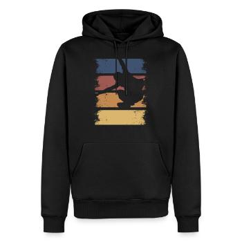 Parkour Freerunning Parcouring Retro Vintage - Männer Premium Bio Hoodie - Schwarz - Vorne - Nico (187cm)