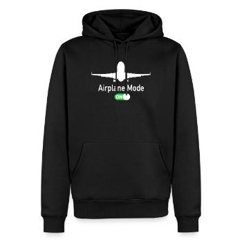 Airplane Mode On Flughafen Pilot Flugzeug Piloten - Männer Premium Bio Hoodie - Schwarz - Vorne - Nico (187cm)