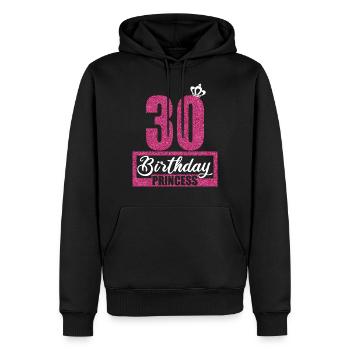 30e anniversaire 30 ans 30 anniversaires de la princesse - Sweat à capuche Premium bio Homme - noir - Devant - Nico (187cm)