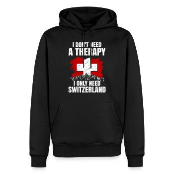Suisse - Sweat à capuche Premium bio Homme - noir - Devant - Nico (187cm)