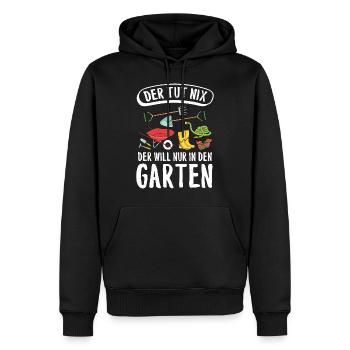 Garten - Männer Premium Bio Hoodie - Schwarz - Vorne - Nico (187cm)