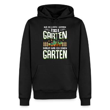 Garten - Männer Premium Bio Hoodie - Schwarz - Vorne - Nico (187cm)