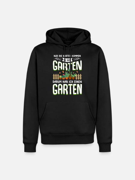 Garten - Männer Premium Bio Hoodie - Schwarz