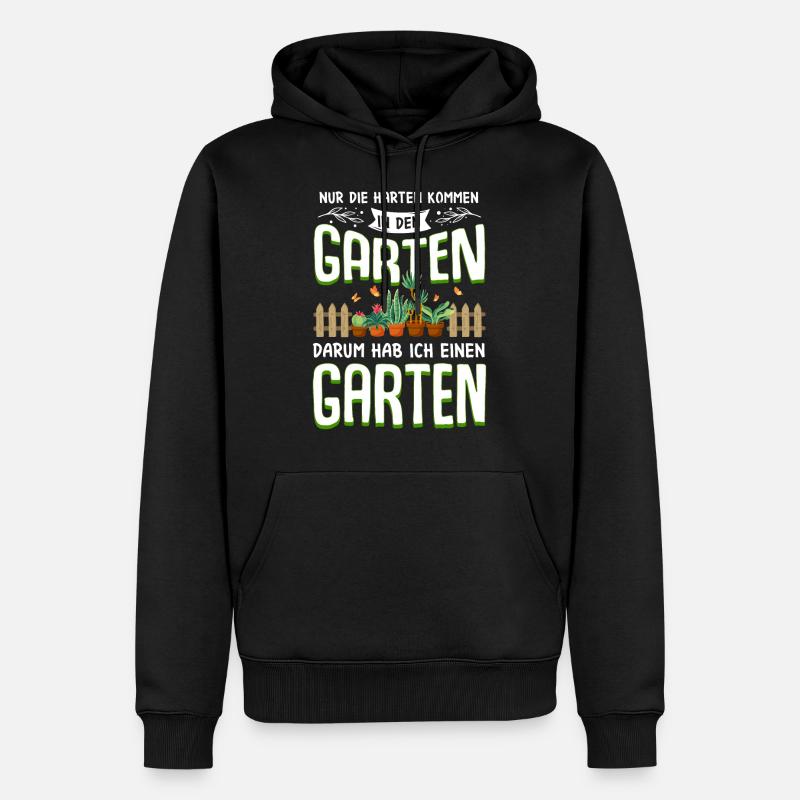 Garten - Männer Premium Bio Hoodie - Schwarz