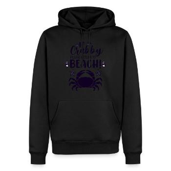 Wenn Crabby Bitte zurück zum Strand süße Muschel Sum - Männer Premium Bio Hoodie - Schwarz - Vorne - Nico (187cm)