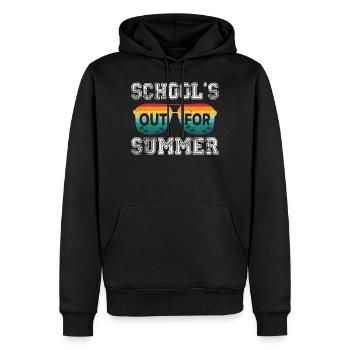 Retro Last Day Of School Schools Out For Summer - Men’s Premium Organic Hoodie - black - Front - Nico (187cm)
