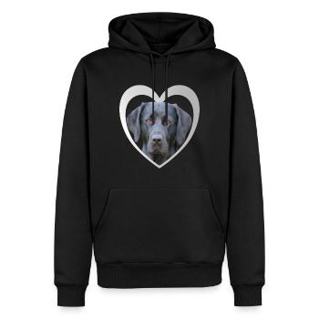 I Love my Labrador - Labrador Hunde - Männer Premium Bio Hoodie - Schwarz - Vorne - Nico (187cm)