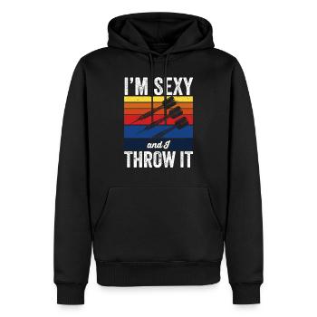 Dans le cadeau sexy et I Throw It Dartspieler - Sweat à capuche Premium bio Homme - noir - Devant - Nico (187cm)