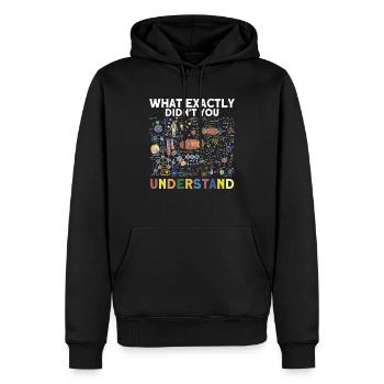 Chemie Mathe Physik Nerd Wissenschaft Geek Motiv - Männer Premium Bio Hoodie - Schwarz - Vorne - Nico (187cm)