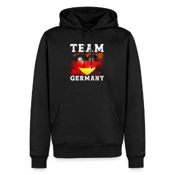 Team Germany Deutschland Fußball Deutsch Geschenk - Männer Premium Bio Hoodie - Schwarz - Vorne - Nico (187cm)
