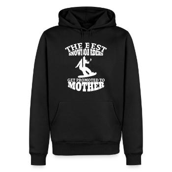 Snowboard Mama Snowboarderin Snowboardfahrerin Mom - Männer Premium Bio Hoodie - Schwarz - Vorne - Nico (187cm)