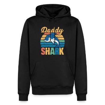 DADDY SHARK - Men’s Premium Organic Hoodie - black - Front - Nico (187cm)