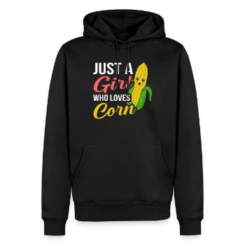 Mais Auf Dem Cob Tag Mädchen Lustig Mais Meme - Sweat à capuche Premium bio Homme - noir - Devant - Nico (187cm)