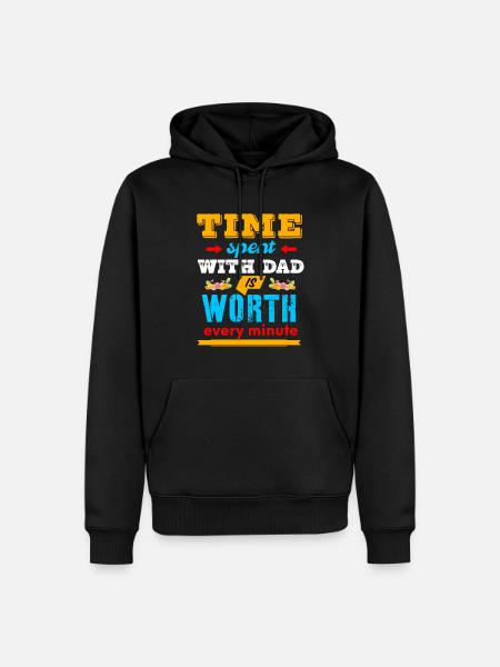 Fête des Pères, Fête des Pères, Fête des Pères, Fête des Pères - Herre Premium økologisk hoodie - sort